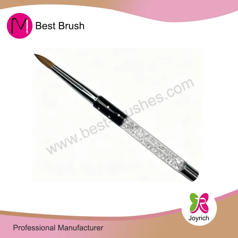 Pincel de uñas acrílico Kolinsky de cristal negro