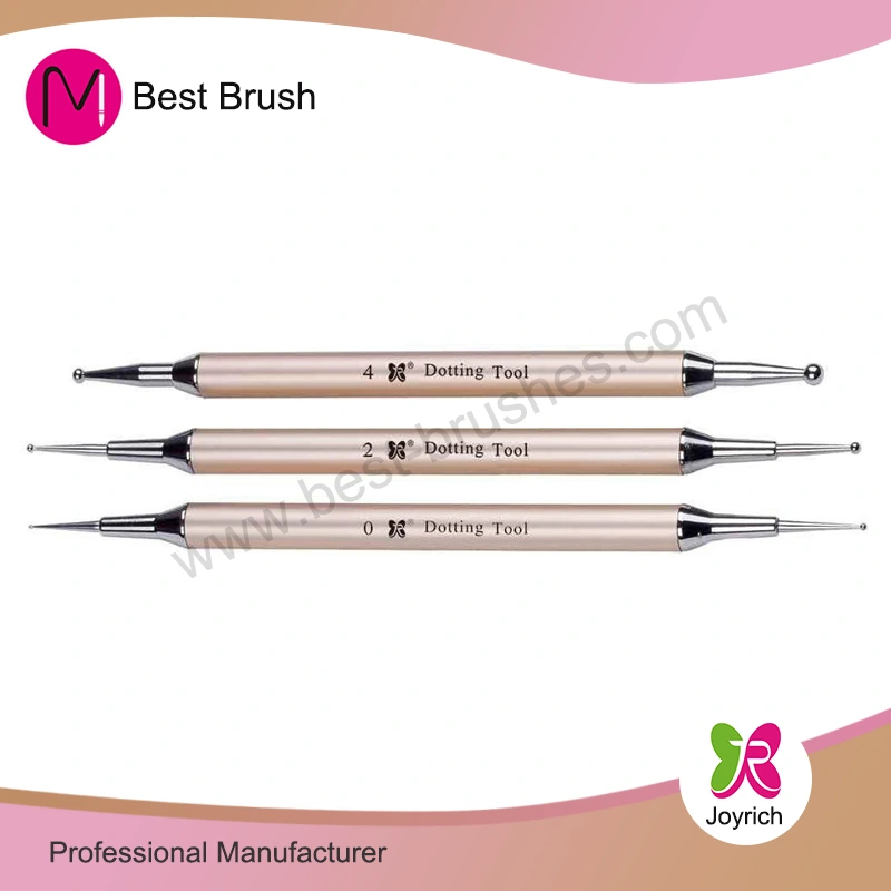 Conjunto de herramientas de salpicaduras de mango de metal dorado