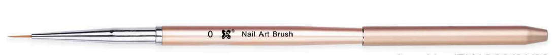 Golden Metal Cap Nail Art Brush